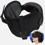 Travel Neck Pillow with Eye Mask – Ergonomic Memory Foam Pillow for Airplane & Car Travel